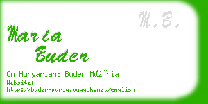 maria buder business card